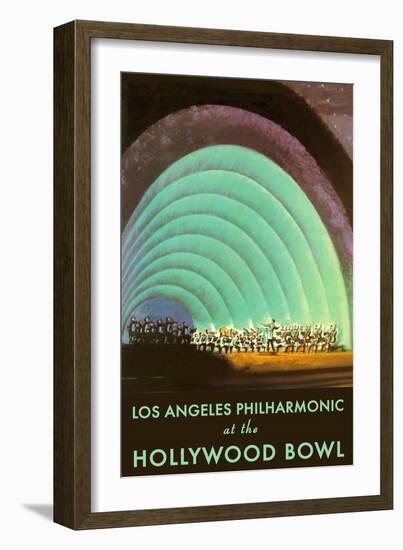 Hollywood Bowl Poster, Los Angeles, California-null-Framed Premium Giclee Print