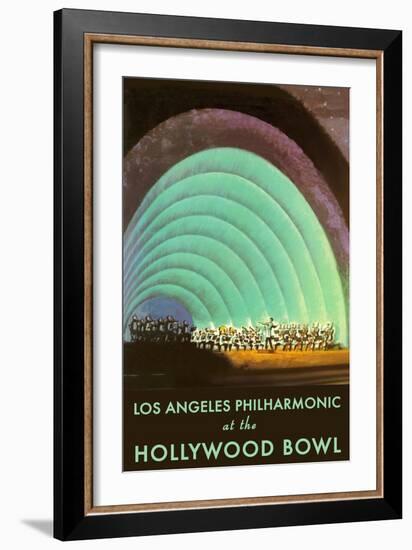 Hollywood Bowl Poster, Los Angeles, California-null-Framed Premium Giclee Print