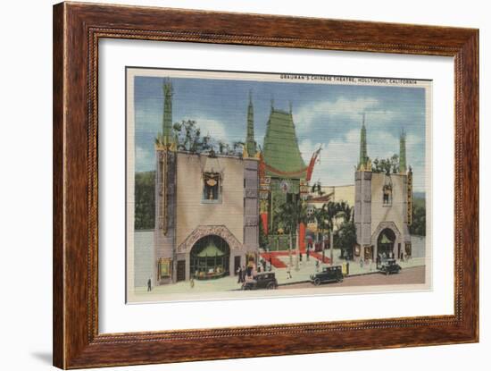 Hollywood, CA - View of Grauman's Chinese Theatre-Lantern Press-Framed Art Print