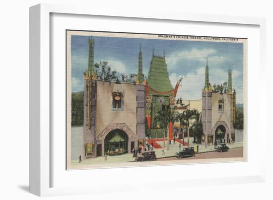 Hollywood, CA - View of Grauman's Chinese Theatre-Lantern Press-Framed Art Print