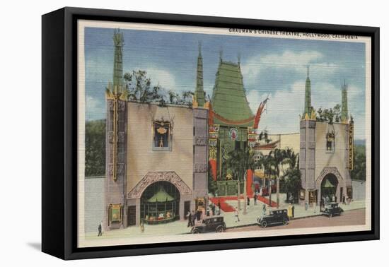 Hollywood, CA - View of Grauman's Chinese Theatre-Lantern Press-Framed Stretched Canvas
