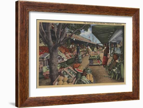 Hollywood, CA - View of Original Farmer's Market-Lantern Press-Framed Art Print