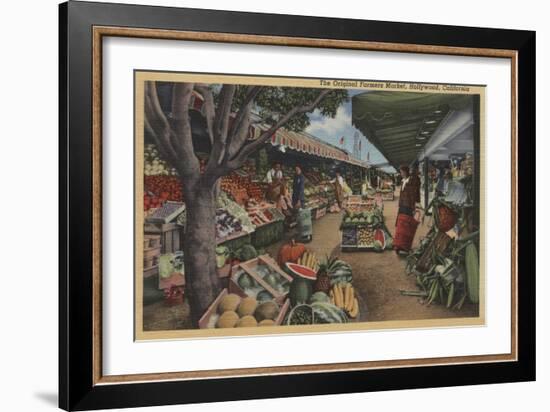 Hollywood, CA - View of Original Farmer's Market-Lantern Press-Framed Art Print