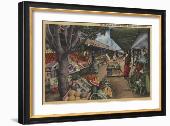 Hollywood, CA - View of Original Farmer's Market-Lantern Press-Framed Art Print