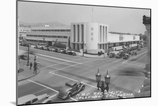 Hollywood, CA View of Radio City and NBC Studios Photograph - Hollywood, CA-Lantern Press-Mounted Art Print