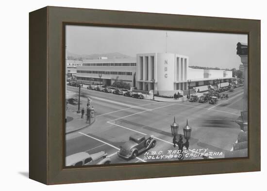 Hollywood, CA View of Radio City and NBC Studios Photograph - Hollywood, CA-Lantern Press-Framed Stretched Canvas