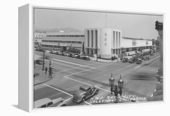 Hollywood, CA View of Radio City and NBC Studios Photograph - Hollywood, CA-Lantern Press-Framed Stretched Canvas