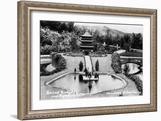 Hollywood, California - Bernheimer Residence, Sacred Bridge and Pogoda of Nara Photo-Lantern Press-Framed Art Print