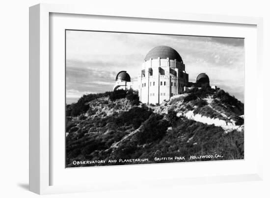 Hollywood, California - Griffith Park Observatory and Planetarium-Lantern Press-Framed Premium Giclee Print