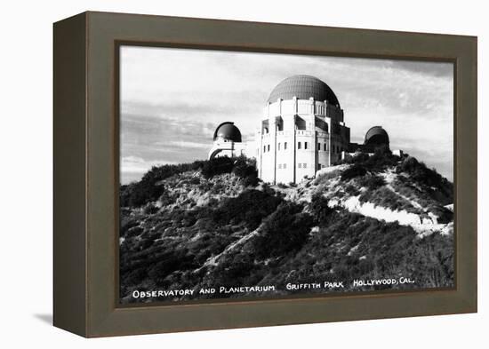 Hollywood, California - Griffith Park Observatory and Planetarium-Lantern Press-Framed Stretched Canvas