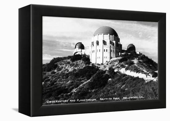 Hollywood, California - Griffith Park Observatory and Planetarium-Lantern Press-Framed Stretched Canvas