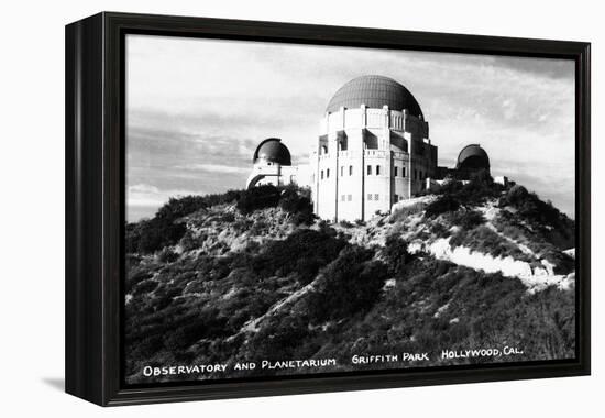 Hollywood, California - Griffith Park Observatory and Planetarium-Lantern Press-Framed Stretched Canvas