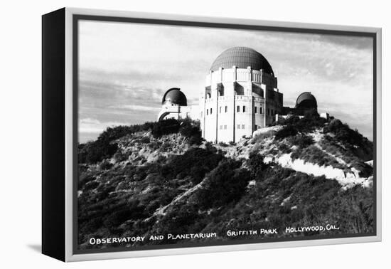 Hollywood, California - Griffith Park Observatory and Planetarium-Lantern Press-Framed Stretched Canvas