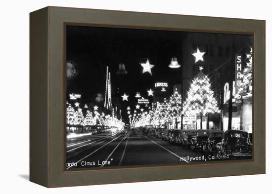 Hollywood, California - Santa Claus Lane Parade on Hollywood Blvd-Lantern Press-Framed Stretched Canvas