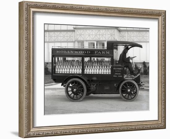 Hollywood Farm Milk Delivery Truck, Seattle, 1913-null-Framed Giclee Print