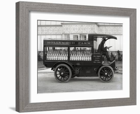 Hollywood Farm Milk Delivery Truck, Seattle, 1913-null-Framed Giclee Print