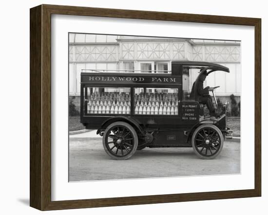 Hollywood Farm Milk Delivery Truck, Seattle, 1913-null-Framed Giclee Print
