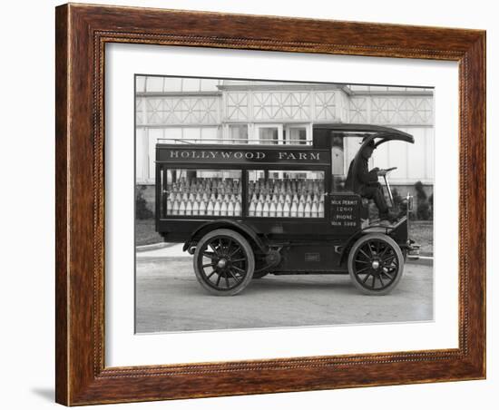 Hollywood Farm Milk Delivery Truck, Seattle, 1913-null-Framed Giclee Print