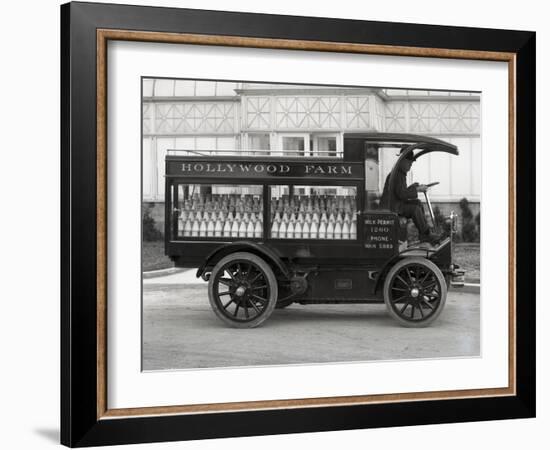 Hollywood Farm Milk Delivery Truck, Seattle, 1913-null-Framed Giclee Print