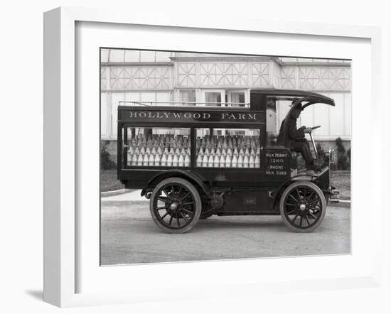 Hollywood Farm Milk Delivery Truck, Seattle, 1913-null-Framed Giclee Print