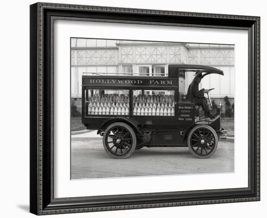 Hollywood Farm Milk Delivery Truck, Seattle, 1913-null-Framed Giclee Print