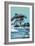 Hollywood, Florida - Dolphins Jumping-Lantern Press-Framed Premium Giclee Print