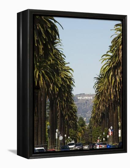 Hollywood Hills and the Hollywood Sign, Los Angeles, California, USA-Kober Christian-Framed Premier Image Canvas