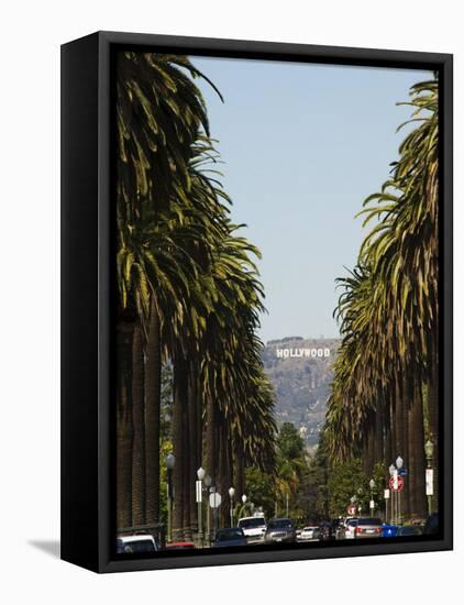 Hollywood Hills and the Hollywood Sign, Los Angeles, California, USA-Kober Christian-Framed Premier Image Canvas