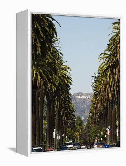 Hollywood Hills and the Hollywood Sign, Los Angeles, California, USA-Kober Christian-Framed Premier Image Canvas