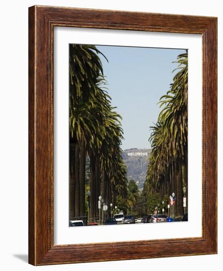 Hollywood Hills and the Hollywood Sign, Los Angeles, California, USA-Kober Christian-Framed Photographic Print