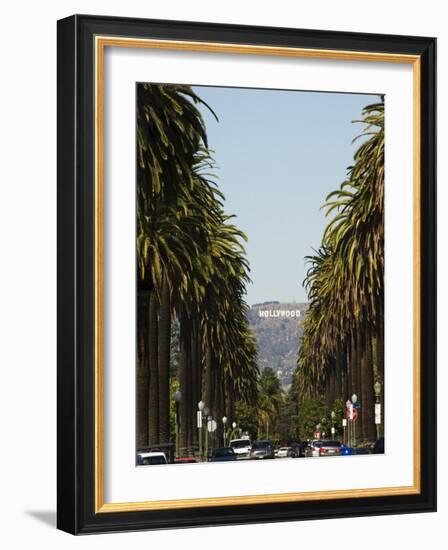 Hollywood Hills and the Hollywood Sign, Los Angeles, California, USA-Kober Christian-Framed Photographic Print