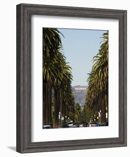 Hollywood Hills and the Hollywood Sign, Los Angeles, California, USA-Kober Christian-Framed Photographic Print