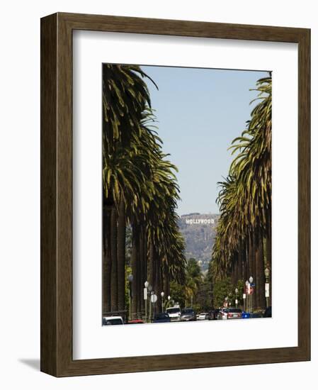 Hollywood Hills and the Hollywood Sign, Los Angeles, California, USA-Kober Christian-Framed Photographic Print