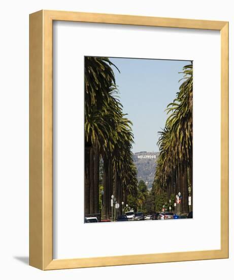Hollywood Hills and the Hollywood Sign, Los Angeles, California, USA-Kober Christian-Framed Photographic Print