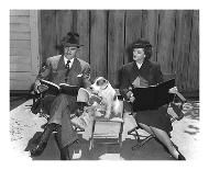 ‘The Thin Man’ William Powell, Myrna Loy & Asta-Hollywood Historic Photos-Art Print
