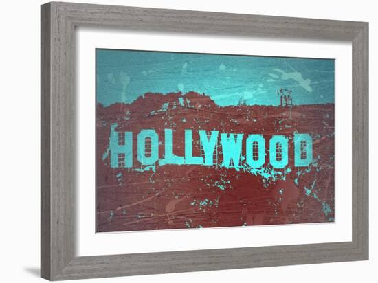 Hollywood Sign-NaxArt-Framed Art Print