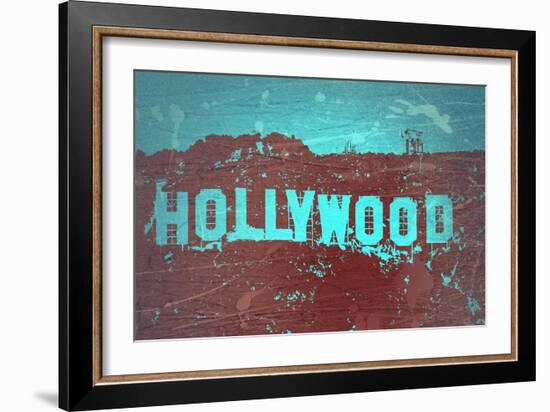 Hollywood Sign-NaxArt-Framed Art Print