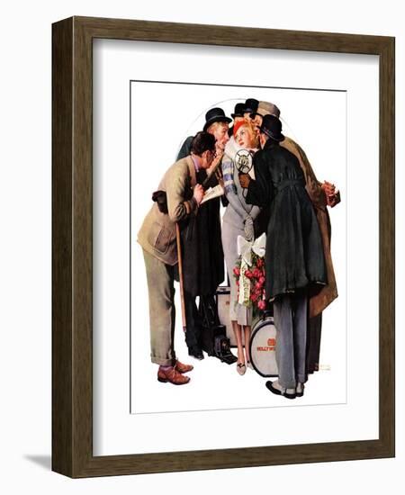 "Hollywood Starlet", March 7,1936-Norman Rockwell-Framed Giclee Print