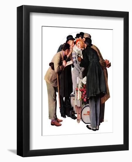 "Hollywood Starlet", March 7,1936-Norman Rockwell-Framed Giclee Print