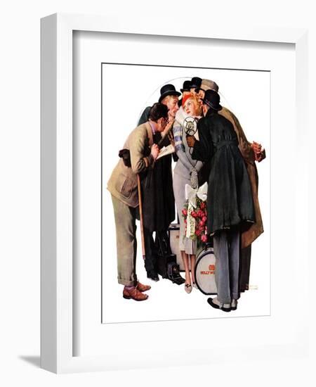 "Hollywood Starlet", March 7,1936-Norman Rockwell-Framed Giclee Print