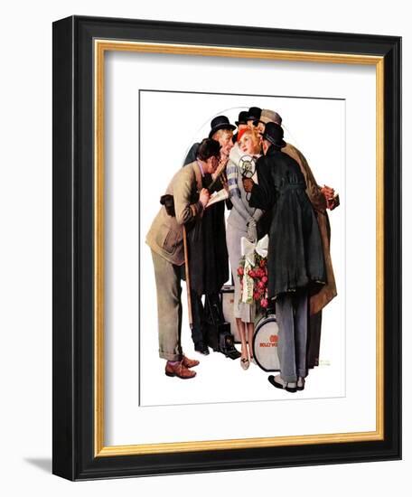 "Hollywood Starlet", March 7,1936-Norman Rockwell-Framed Giclee Print