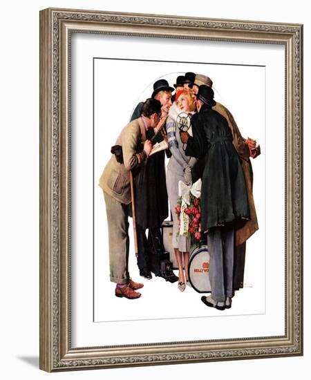 "Hollywood Starlet", March 7,1936-Norman Rockwell-Framed Giclee Print