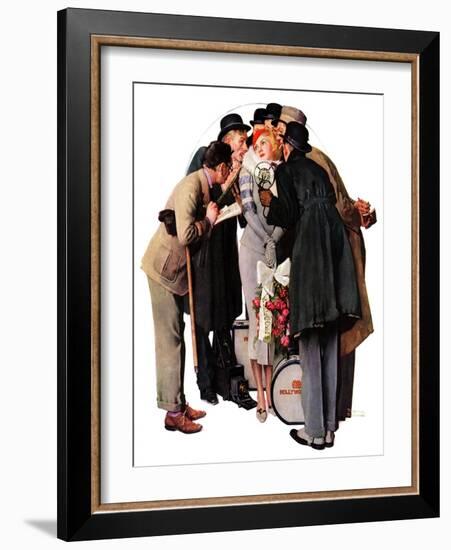 "Hollywood Starlet", March 7,1936-Norman Rockwell-Framed Giclee Print