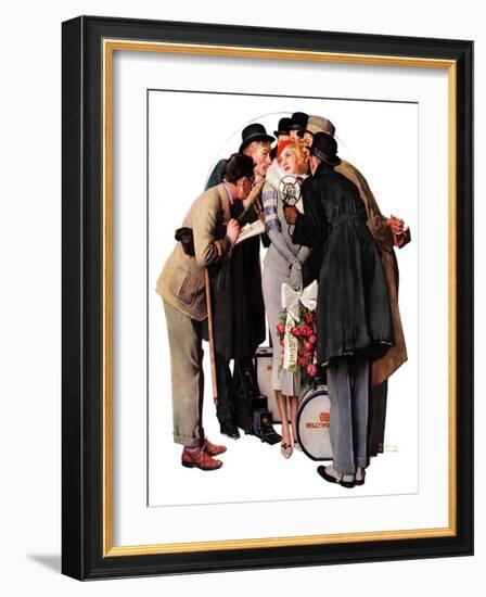 "Hollywood Starlet", March 7,1936-Norman Rockwell-Framed Giclee Print