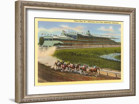 Hollywood Turf Club, Inglewood, California-null-Framed Art Print