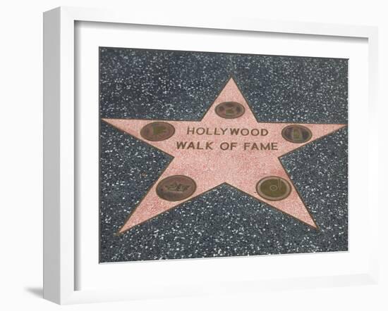 Hollywood Walk of Fame, Hollywood Boulevard, Los Angeles, California-Wendy Connett-Framed Photographic Print