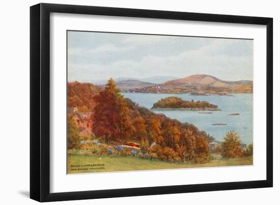 Holme Island and Arnside, from Grange-Over-Sands-Alfred Robert Quinton-Framed Giclee Print