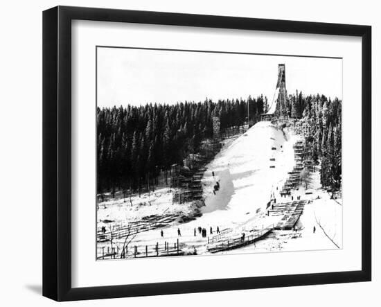 Holmenkollbakken Skiing-null-Framed Photographic Print