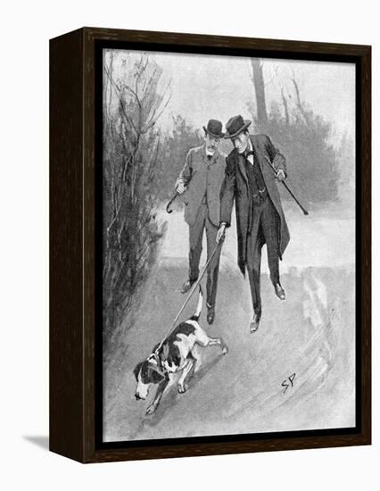 Holmes and Watson, Dog, C20-Sidney Paget-Framed Premier Image Canvas