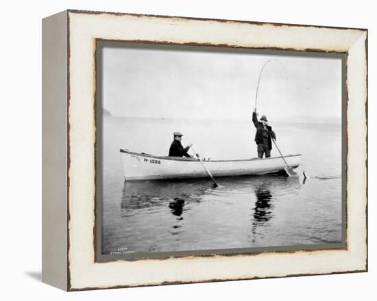 Holmes Harbor, Whidbey Island, Landing Fish, 1931-Asahel Curtis-Framed Premier Image Canvas